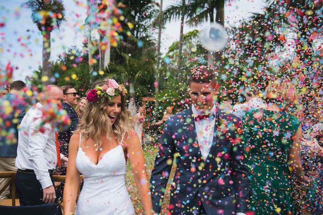 Jezz and Rhys just married with confetti